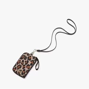NWT - kate spade - Chelsea Leopard Card Case Lanyard